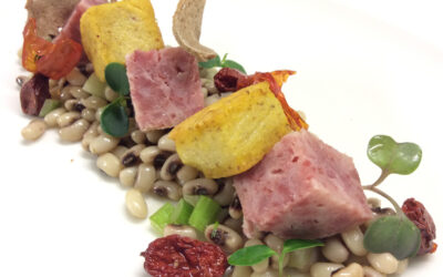 Cubi di cotechino con polenta